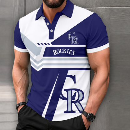 LIMITED EDITION - NEW CUSTOMIZED MLB30 COR COLORADO ROCKIES POLO SHIRT, ZIP POLO SHIRT & T-SHIRTS