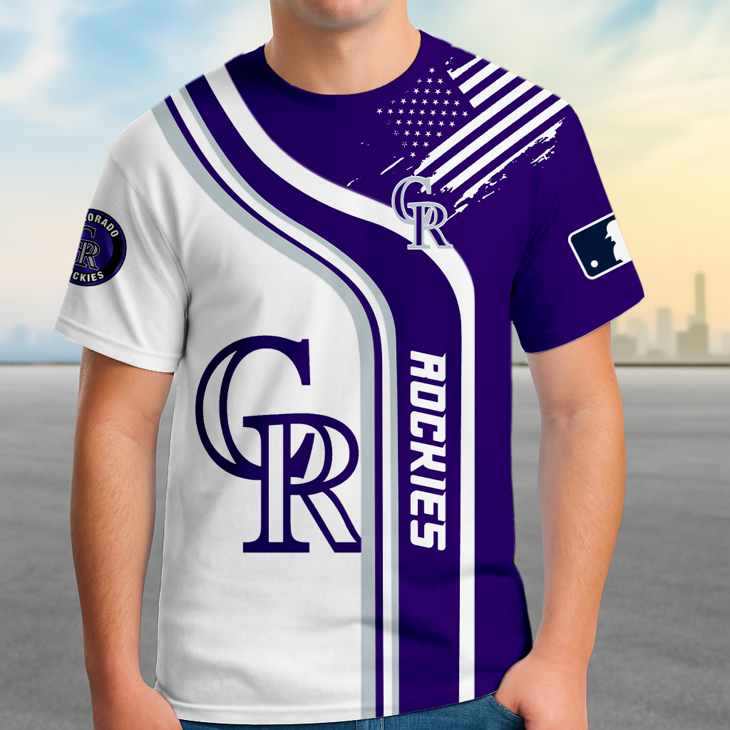 ELITE EDITION - NEW CUSTOMIZED MLB30 COR COLORADO ROCKIES POLO SHIRT, ZIP POLO SHIRT & T-SHIRTS