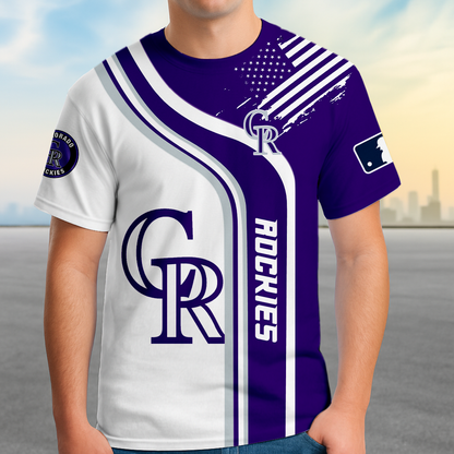 ELITE EDITION - NEW CUSTOMIZED MLB30 COR COLORADO ROCKIES POLO SHIRT, ZIP POLO SHIRT & T-SHIRTS