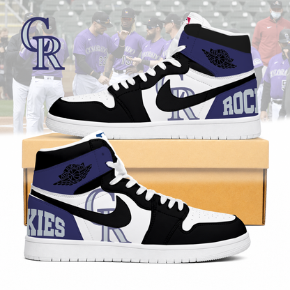 LIMITED EDITION - NEW CUSTOMIZED MLB30 COR COLORADO ROCKIES AIR JORDAN SNEAKERS