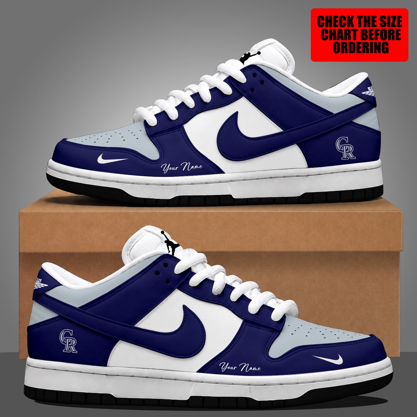 [FLASH SALE] NEW CUSTOMIZED MLB30 COR COLORADO ROCKIES DUNK LOW SHOES