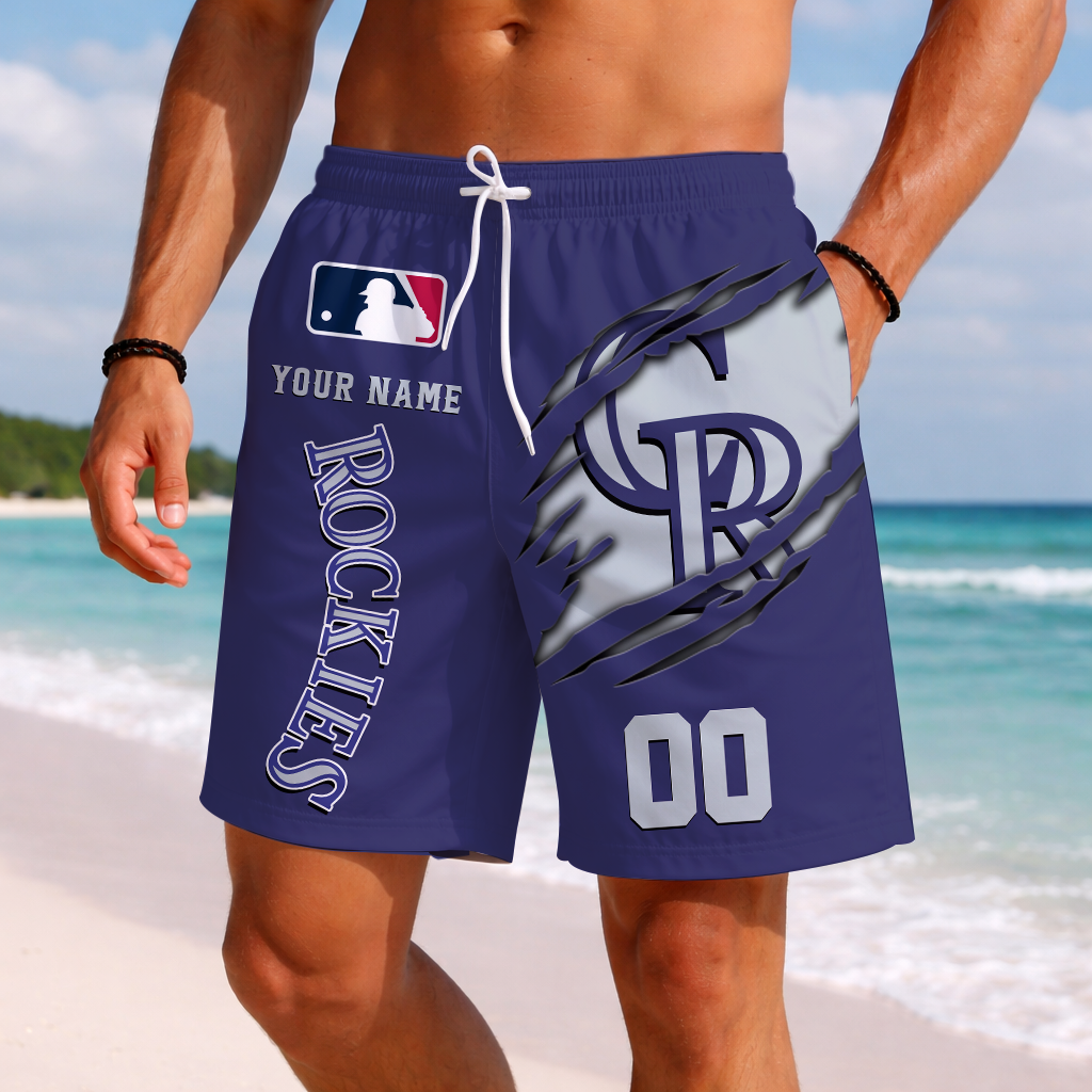 LIMITED EDITION - NEW PREMIUM MLB30 COR COLORADO ROCKIES SHORT PANTS