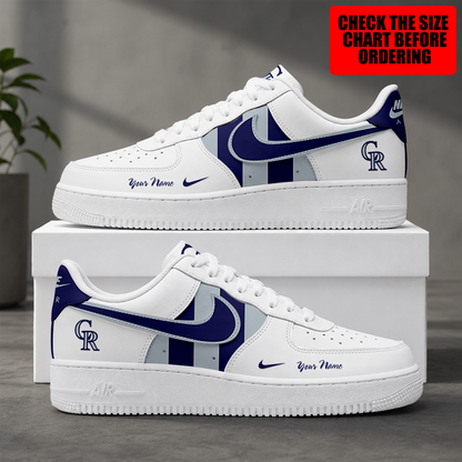[FLASH SALE] NEW CUSTOMIZED MLB30 COR COLORADO ROCKIES AF1 SHOES