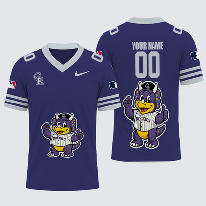 [FLASH SALE] NEW CUSTOMIZED MLB30 COR COLORADO ROCKIES FOOTBALL JERSEY