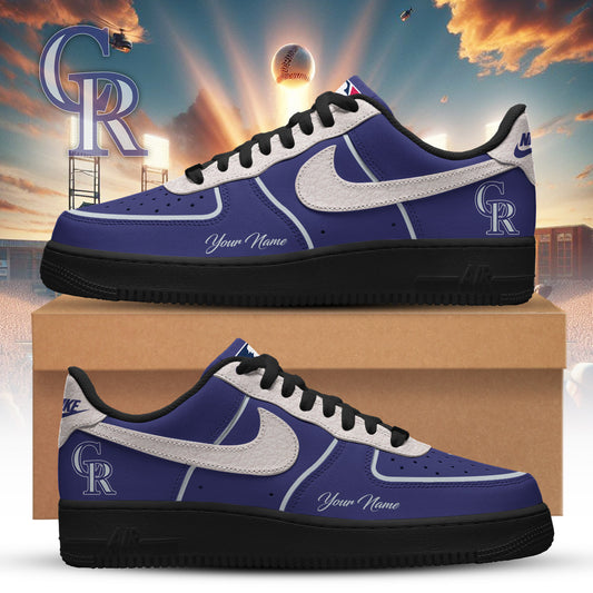 LIMITED EDITION - NEW CUSTOMIZED MLB30 COR COLORADO ROCKIES AF1 SNEAKERS