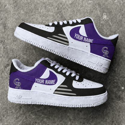 [FLASH SALE] NEW CUSTOMIZED MLB30 COR COLORADO ROCKIES AF1 SHOES