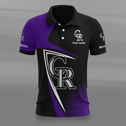 [FLASH SALE] NEW CUSTOMIZED MLB30 COR COLORADO ROCKIES POLO SHIRT