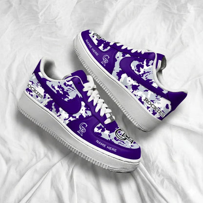 [FLASH SALE] NEW CUSTOMIZED MLB30 COR COLORADO ROCKIES AF1 SHOES