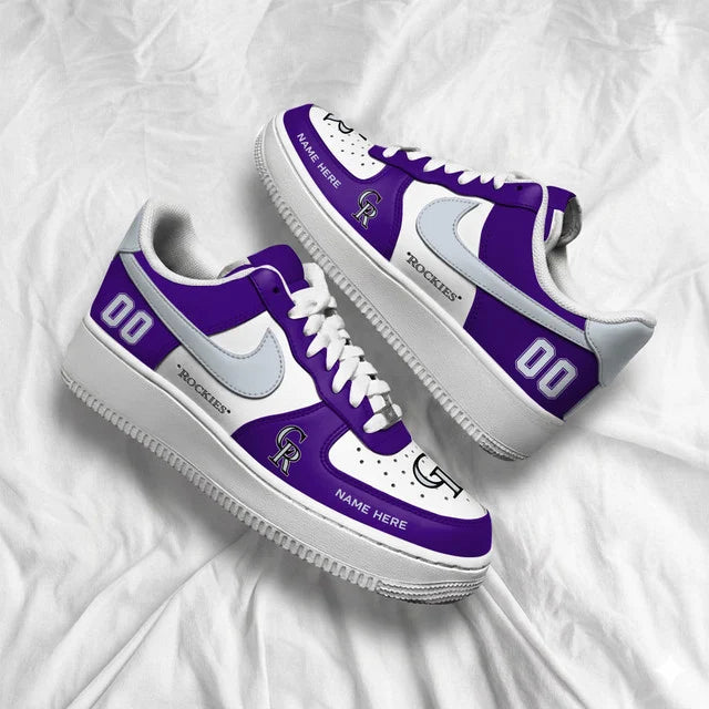 [FLASH SALE] NEW CUSTOMIZED MLB30 COR COLORADO ROCKIES AF1 SHOES