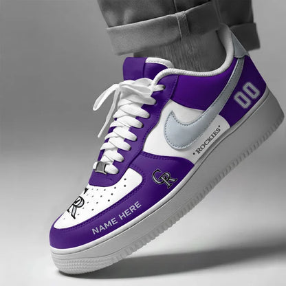 [FLASH SALE] NEW CUSTOMIZED MLB30 COR COLORADO ROCKIES AF1 SHOES