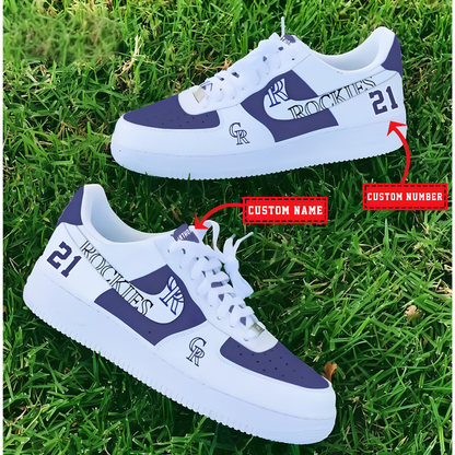 [FLASH SALE] NEW CUSTOMIZED MLB30 COR COLORADO ROCKIES AF1 SHOES