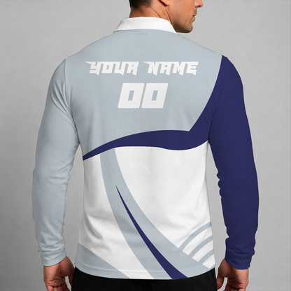 [FLASH SALE] NEW CUSTOMIZED MLB30 COR COLORADO ROCKIES MEN'S LONG SLEEVE POLO