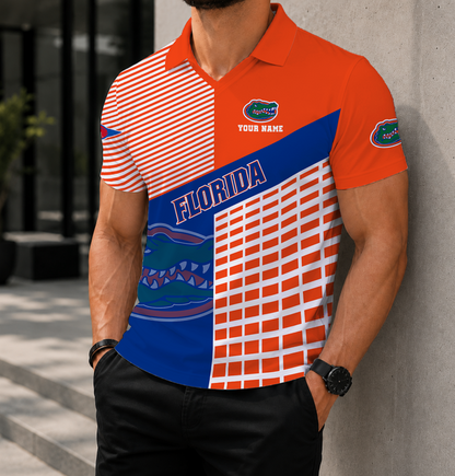 VIRAL EDITION - NEW CUSTOMIZED NCAA FBS30 FLG FLORIDA GATORS POLO SHIRT