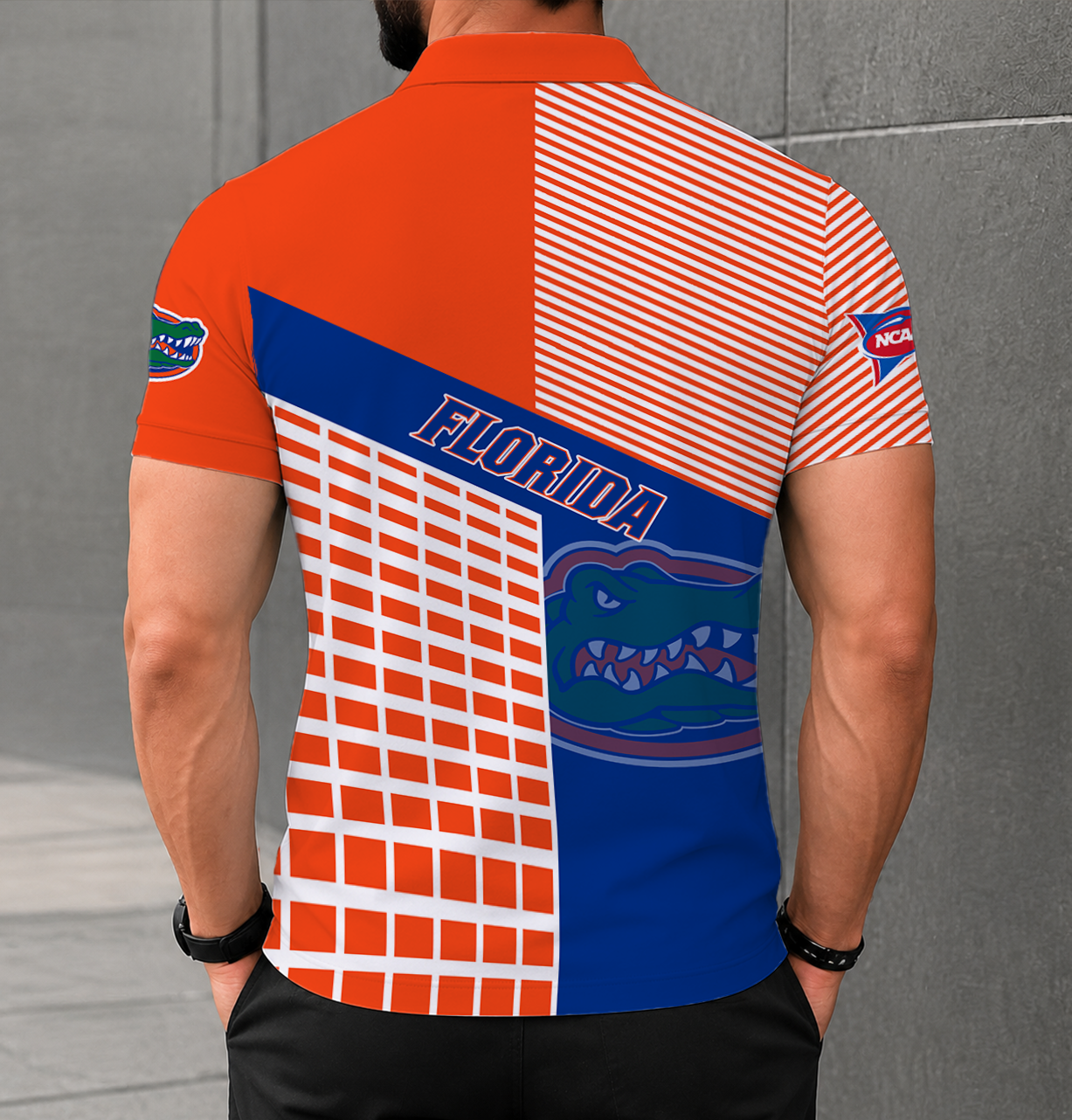VIRAL EDITION - NEW CUSTOMIZED NCAA FBS30 FLG FLORIDA GATORS POLO SHIRT