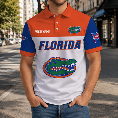 EXCLUSIVE EDITION - NEW CUSTOMIZED NCAA FBS30 FLG FLORIDA GATORS POLO SHIRT, ZIP POLO SHIRT & T-SHIRTS