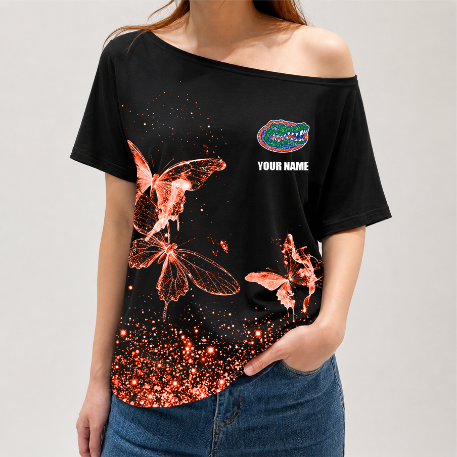 [FAN FAVORITE] NEW CUSTOMIZED NCAA FBS30 FLG FLORIDA GATORS OFF-SHOULDER SHIRT