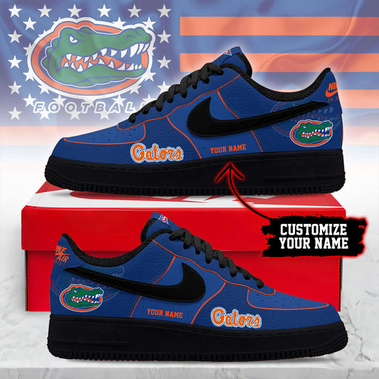 ELITE EDITION - NEW CUSTOMIZED NCAA FBS30 FLG FLORIDA GATORS AF1 SHOES