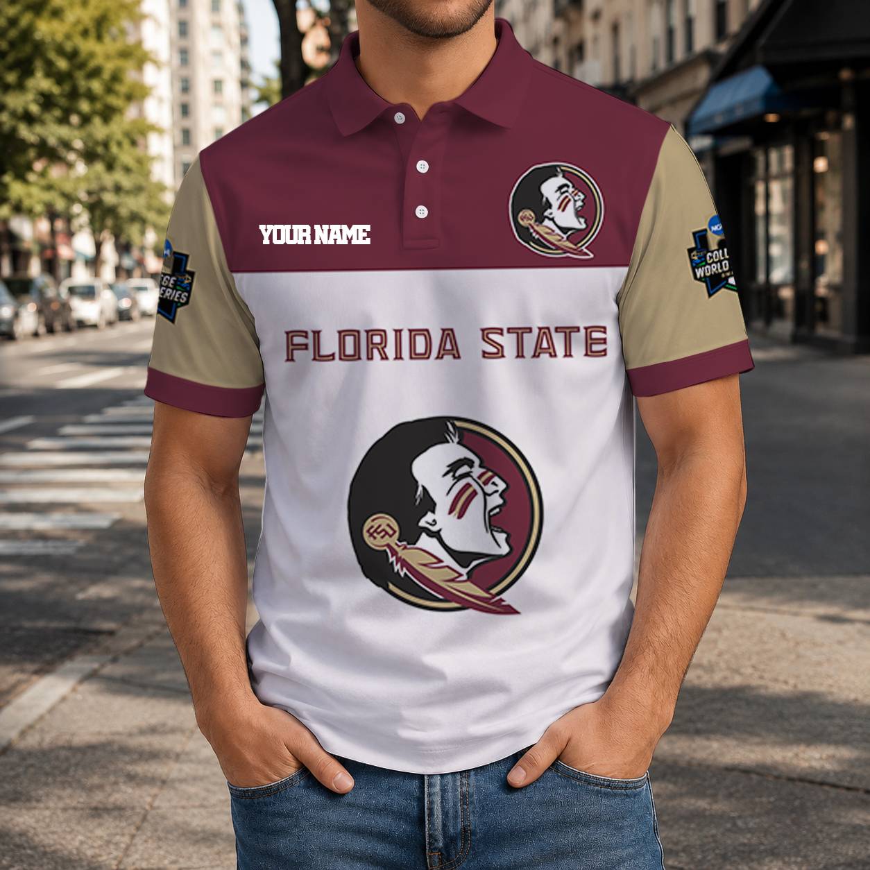 LIMITED EDITION - NEW CUSTOMIZED NCAA CWS30 FLS FLORIDA STATE SEMINOLES T-SHIRT, POLO SHIRT, ZIP POLO SHIRT, SWEATSHIRT, HOODIE & ZIP HOODIE