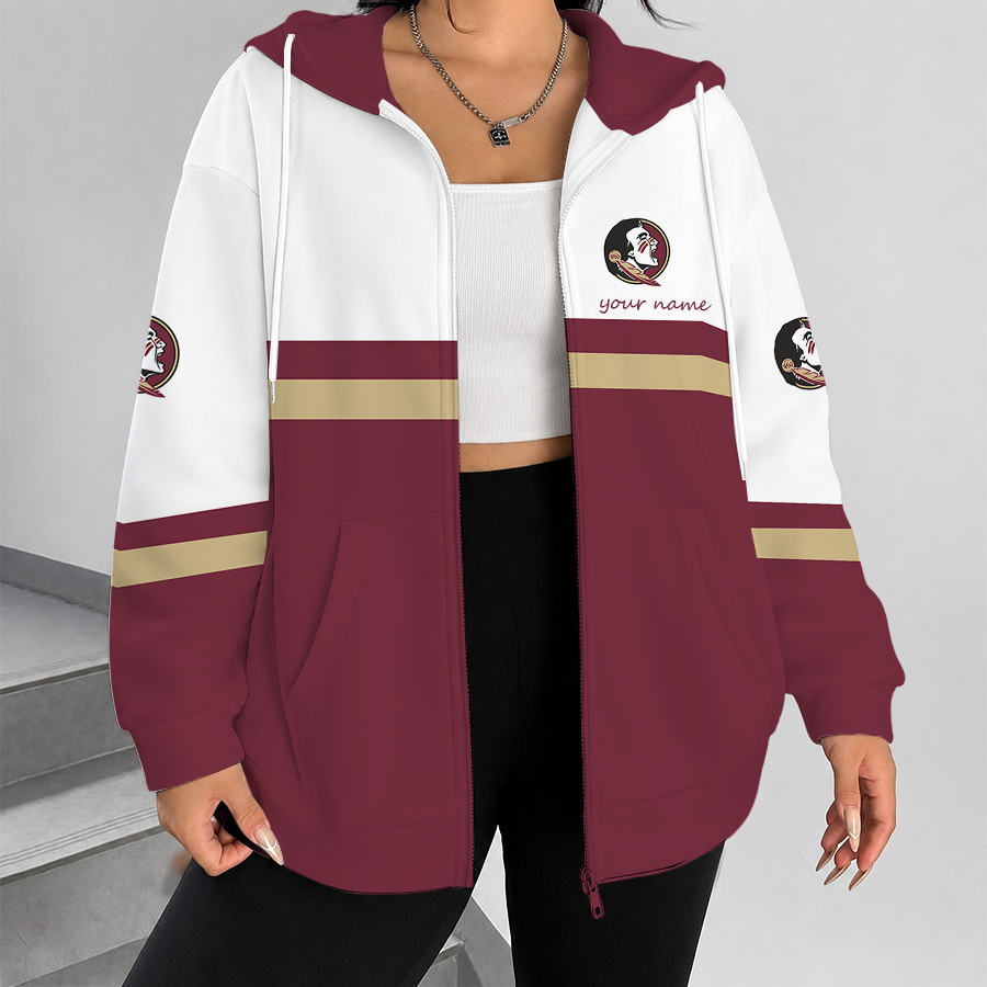 [FAN FAVORITE] NEW CUSTOMIZED NCAA CWS30 FLS FLORIDA STATE SEMINOLES ZIP HOODIE