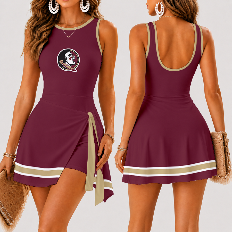 [FAN FAVORITE] NEW CUSTOMIZED NCAA CWS30 FLS FLORIDA STATE SEMINOLES WOMEN'S SUMMER SKORT DRESS