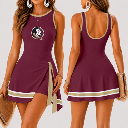 [FAN FAVORITE] NEW CUSTOMIZED NCAA CWS30 FLS FLORIDA STATE SEMINOLES WOMEN'S SUMMER SKORT DRESS