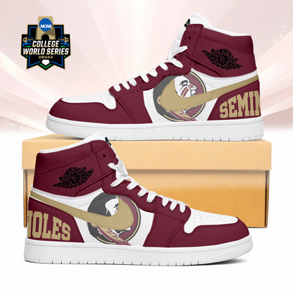 LIMITED EDITION - NEW CUSTOMIZED NCAA CWS30 FLS FLORIDA STATE SEMINOLES AIR JORDAN SNEAKERS