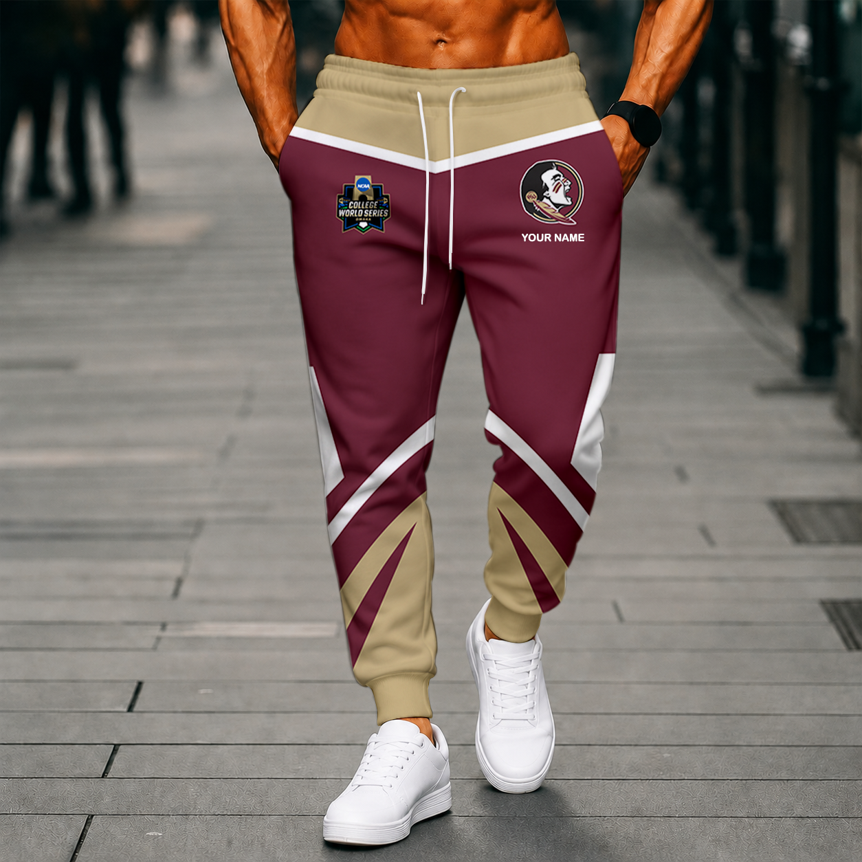 LIMITED EDITION - NEW CUSTOMIZED NCAA CWS30 FLS FLORIDA STATE SEMINOLES SWEATPANTS