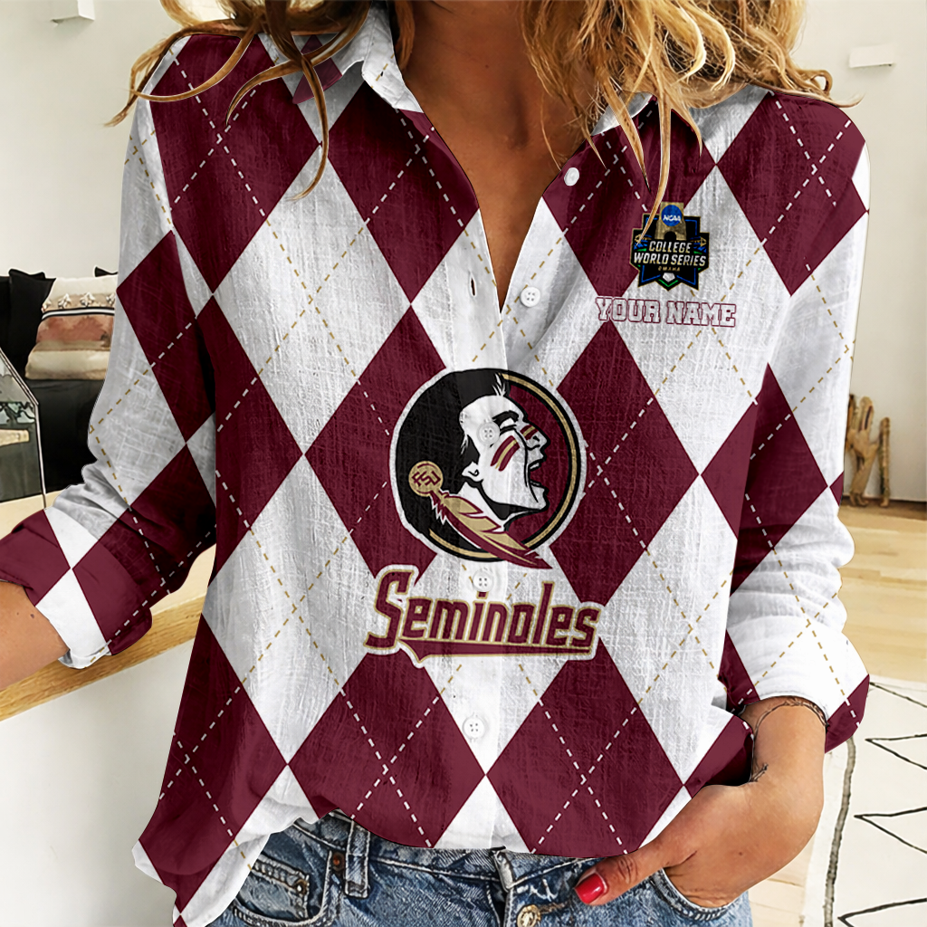 LIMITED DROP - NEW CUSTOMIZED | NCAA CWS30 FLS FL SEMINOLES WOMEN CASUAL SHIRT FOR FAN