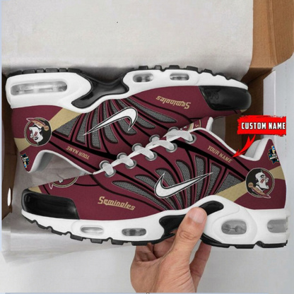 LIMITED EDITION - NEW CUSTOMIZED NCAA CWS30 FLS FLORIDA STATE SEMINOLES UNISEX AIR MAX PLUS SNEAKERS