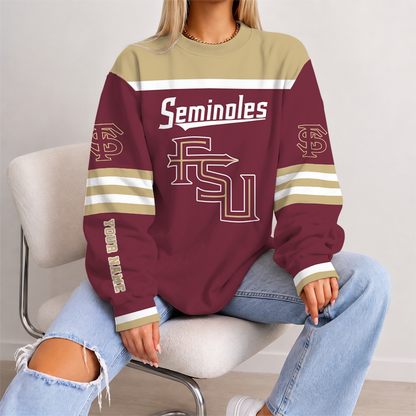 [FAN FAVORITE] NEW CUSTOMIZED NCAA CWS30 FLS FLORIDA STATE SEMINOLES UNISEX SWEATSHIRT