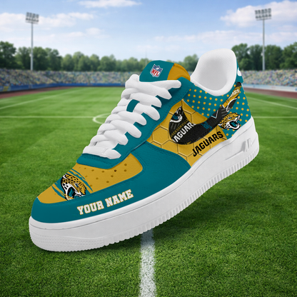 LIMITED EDITION - NEW CUSTOMIZED NFL30 JSJ JACKSONVILLE JAGUARS AF1 SNEAKERS
