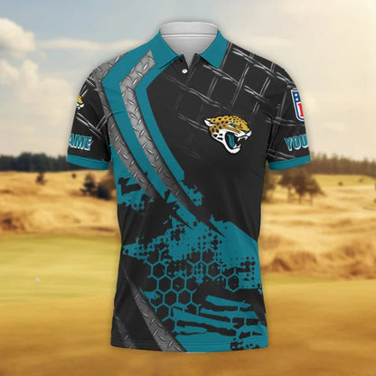 LIMITED EDITION - NEW CUSTOMIZED NFL30 JSJ JACKSONVILLE JAGUARS POLO SHIRT