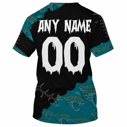 LIMITED EDITION - NEW CUSTOMIZED NFL30 JSJ JACKSONVILLE JAGUARS HALLOWEEN SKULL APPAREL FOR FANS