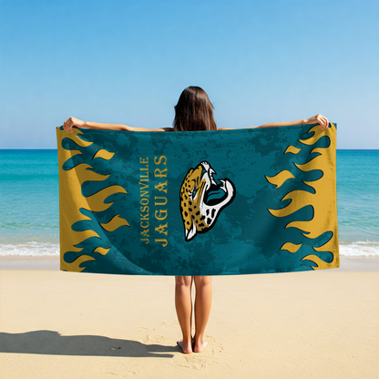 LIMITED EDITION - NEW CUSTOMIZED NFL30 JSJ JACKSONVILLE JAGUARS BEACH TOWEL FOR FAN