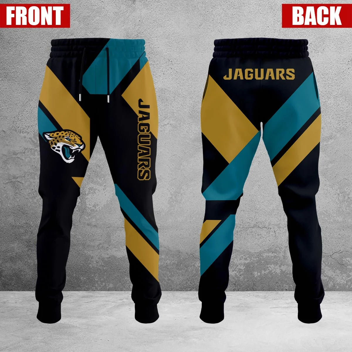 LIMITED EDITION - NEW CUSTOMIZED NFL30 JSJ JACKSONVILLE JAGUARS SWEATPANTS