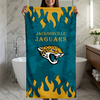 LIMITED EDITION - NEW CUSTOMIZED NFL30 JSJ JACKSONVILLE JAGUARS BEACH TOWEL FOR FAN