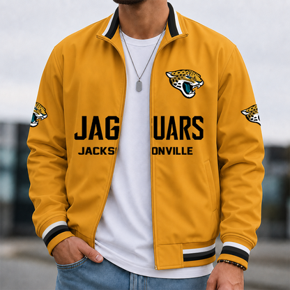 [SPECIAL OFFER] NEW CUSTOMIZED NFL30 JSJ JACKSONVILLE JAGUARS MEN'S CASUAL JACKET