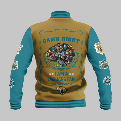 LIMITED EDITION - NEW CUSTOMIZED NFL30 JSJ JACKSONVILLE JAGUARS BASEBALL JACKET