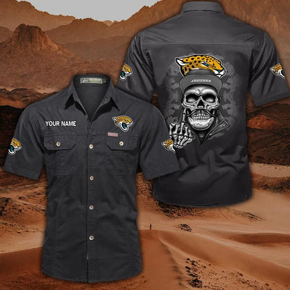 [SPECIAL OFFER] NEW CUSTOMIZED NFL30 JSJ JACKSONVILLE JAGUARS MUTICOLOR MEN'S CARGO SHIRT