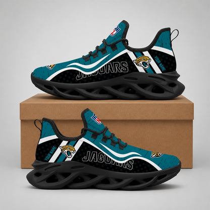 SPECIAL EDITION - NEW CUSTOMIZED NFL30 JSJ JACKSONVILLE JAGUARS MAX SOUL SHOES