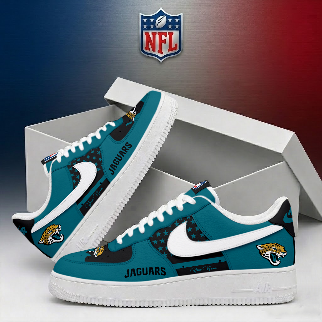 LIMITED EDITION - NEW CUSTOMIZED NFL30 JSJ JACKSONVILLE JAGUARS AF1 SHOES