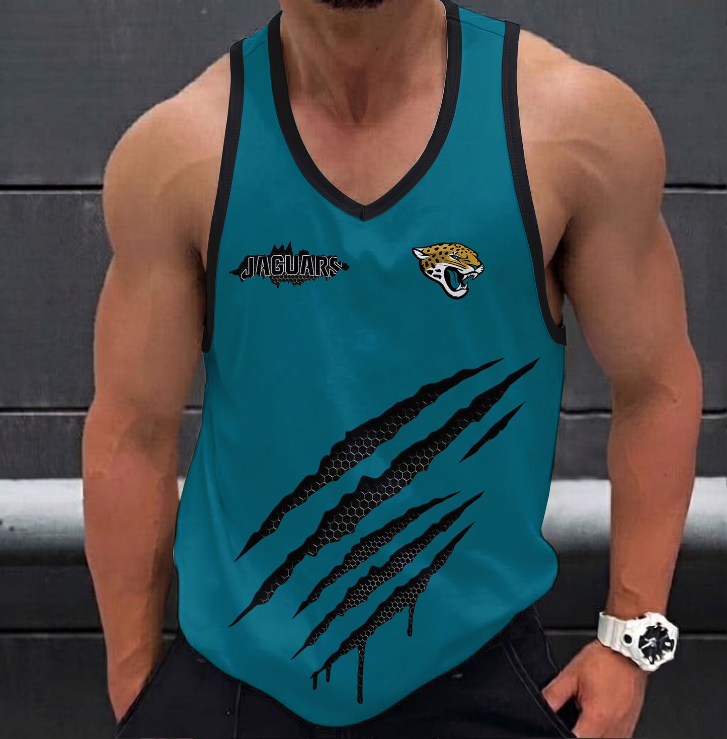 SPECIAL EDITION - NEW CUSTOMIZED NFL30 JSJ JACKSONVILLE JAGUARS UNISEX TANK TOP