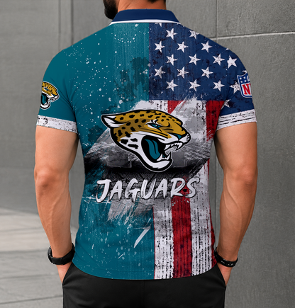 SPECIAL EDITION - NEW CUSTOMIZED NFL30 JSJ JACKSONVILLE JAGUARS POLO SHIRT