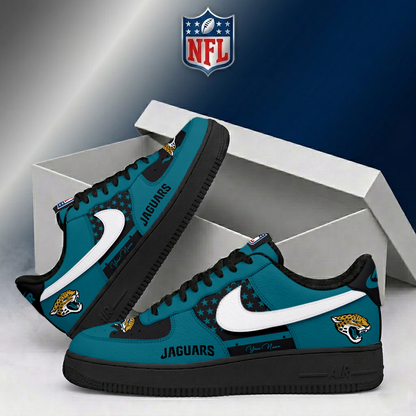 LIMITED EDITION - NEW CUSTOMIZED NFL30 JSJ JACKSONVILLE JAGUARS AF1 SHOES