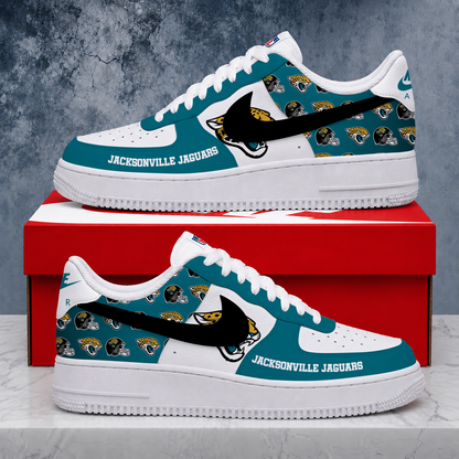 VIRAL EDITION - NEW CUSTOMIZED NFL30 JSJ JACKSONVILLE JAGUARS AF1 SHOES