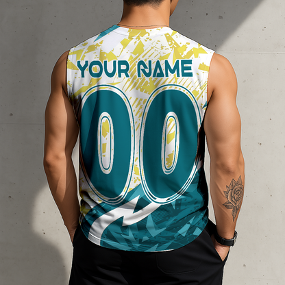 LIMITED EDITION - NEW CUSTOMIZED NFL30 JSJ JACKSONVILLE JAGUARS MEN'S GYM SHIRT