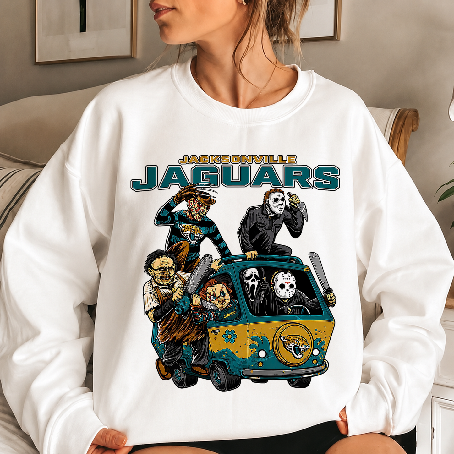 [SPECIAL OFFER] NEW CUSTOMIZED NFL30 JSJ JACKSONVILLE JAGUARS UNISEX SWEATSHIRT