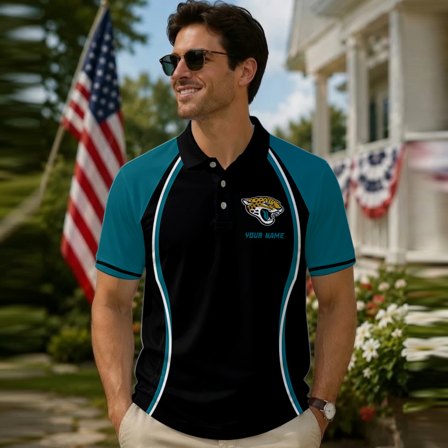 [SPECIAL OFFER] NEW CUSTOMIZED NFL30 JSJ JACKSONVILLE JAGUARS POLO SHIRT