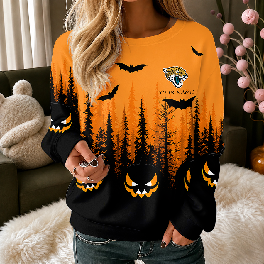 [SPECIAL OFFER] NEW CUSTOMIZED NFL30 JSJ JACKSONVILLE JAGUARS UNISEX HALLOWEEN SWEATSHIRT