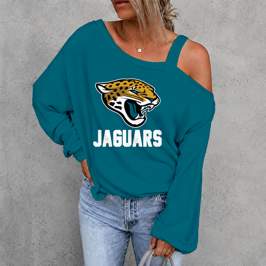 [SPECIAL OFFER] NEW CUSTOMIZED NFL30 JSJ JACKSONVILLE JAGUARS DROP SHOULDER SWEATSHIRT